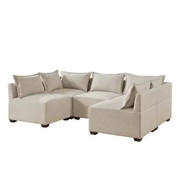 MODULAR SECTIONAL SOFA COLLECTION, LINEN GRAY