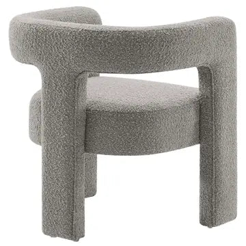 KAYLA BOUCLE ARM CHAIR - LIGHT GRAY