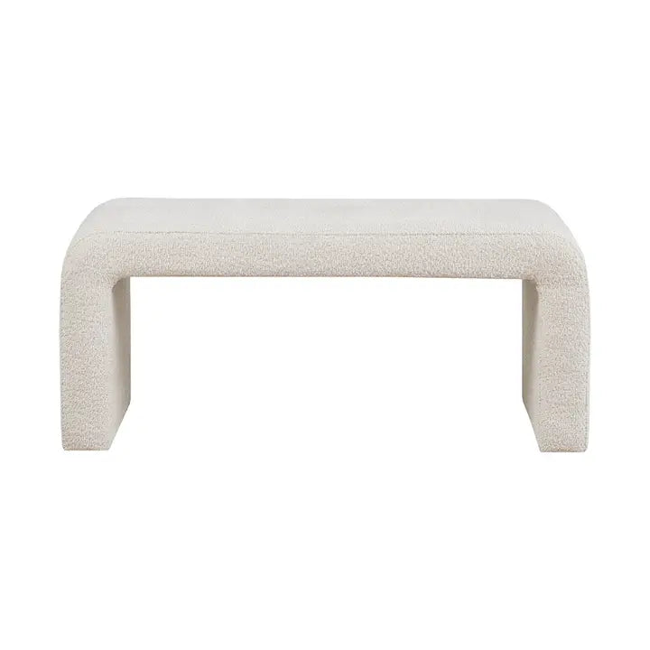 BOUCLE WATERFALL ACCENT BENCH