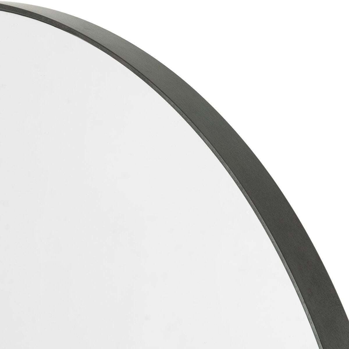 BELLVUE ROUND MIRROR - RUSTIC BLACK