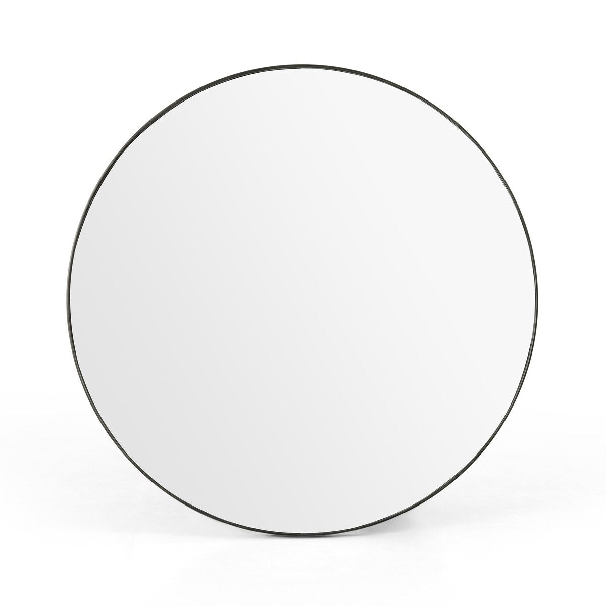 BELLVUE ROUND MIRROR - RUSTIC BLACK