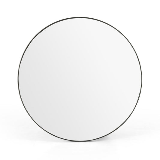 BELLVUE ROUND MIRROR - RUSTIC BLACK