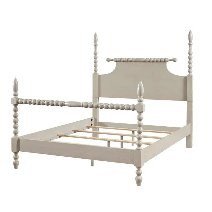 BOBBLE POST BED, CREAM