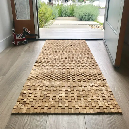 NATURAL TEAK 64 X 24" FLOOR RUNNER