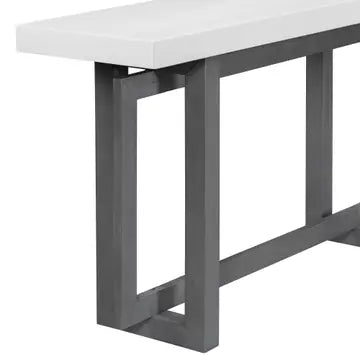 CONTEMPORARY WOOD CONSOLE TABLE - WHITE