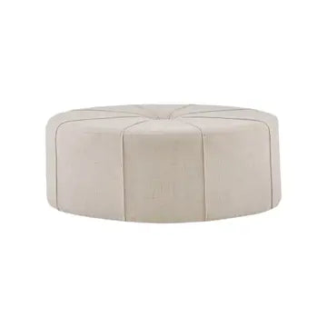 OVAL OVERSIZED OTTOMAN, BEIGE