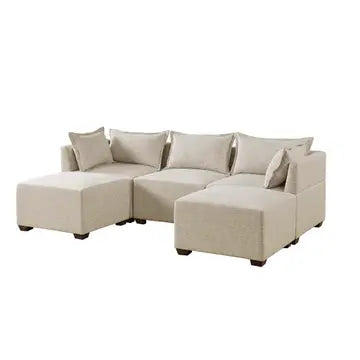 MODULAR SECTIONAL SOFA COLLECTION, LINEN GRAY