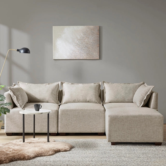 MODULAR SECTIONAL SOFA COLLECTION, LINEN GRAY