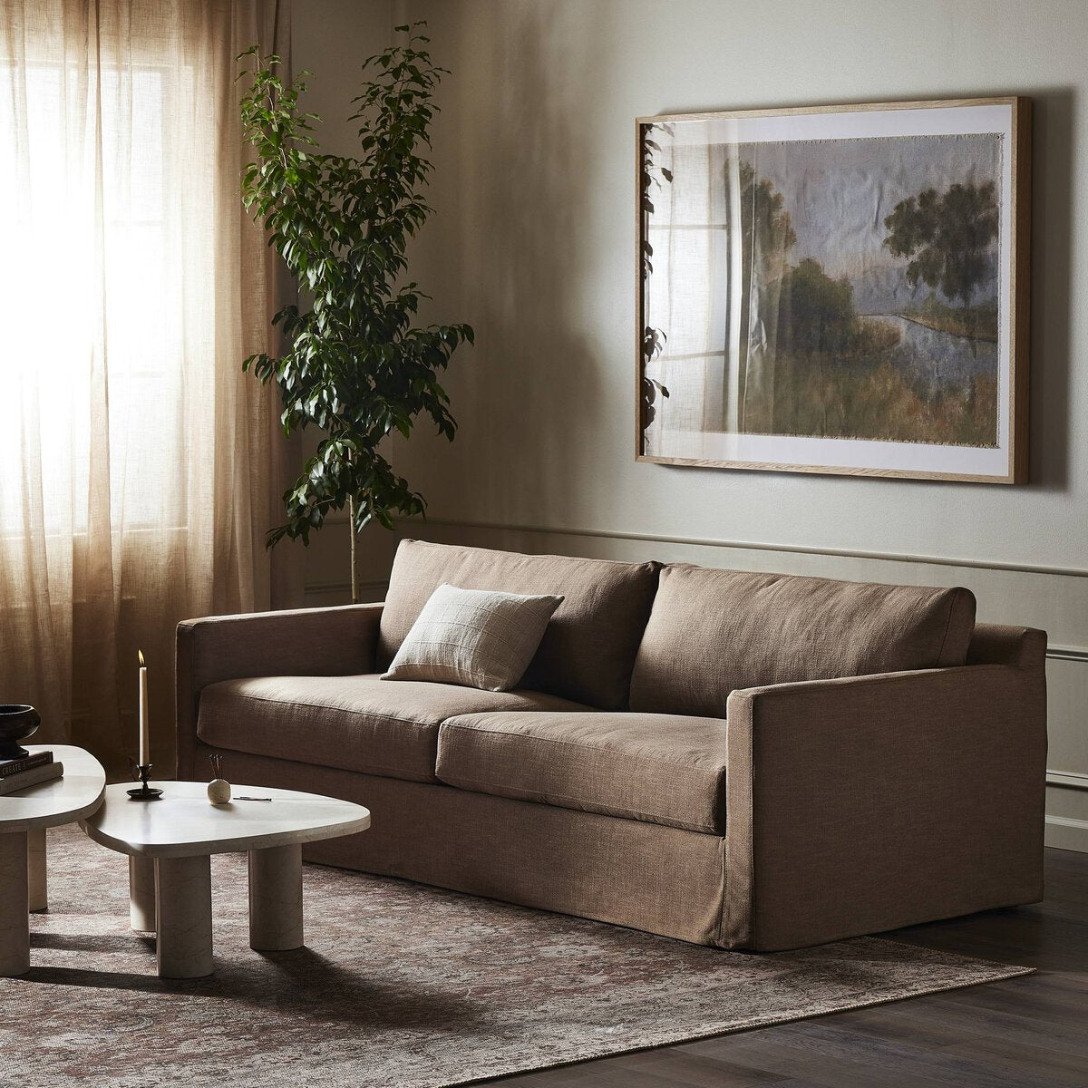 HAMPTON SLIPCOVER SOFA - ANTWERP CAFE