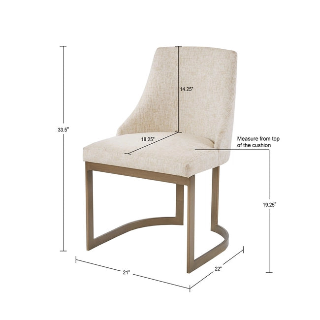 NOMAD WINGBACK DINING CHAIR, CREAM (SET OF 2)