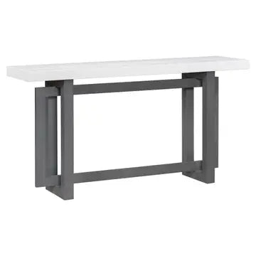 CONTEMPORARY WOOD CONSOLE TABLE - WHITE