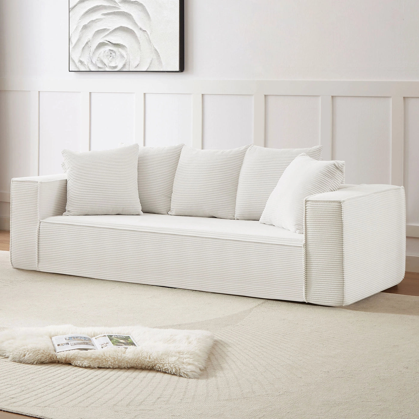 EVERWHITE CORDUROY SOFA