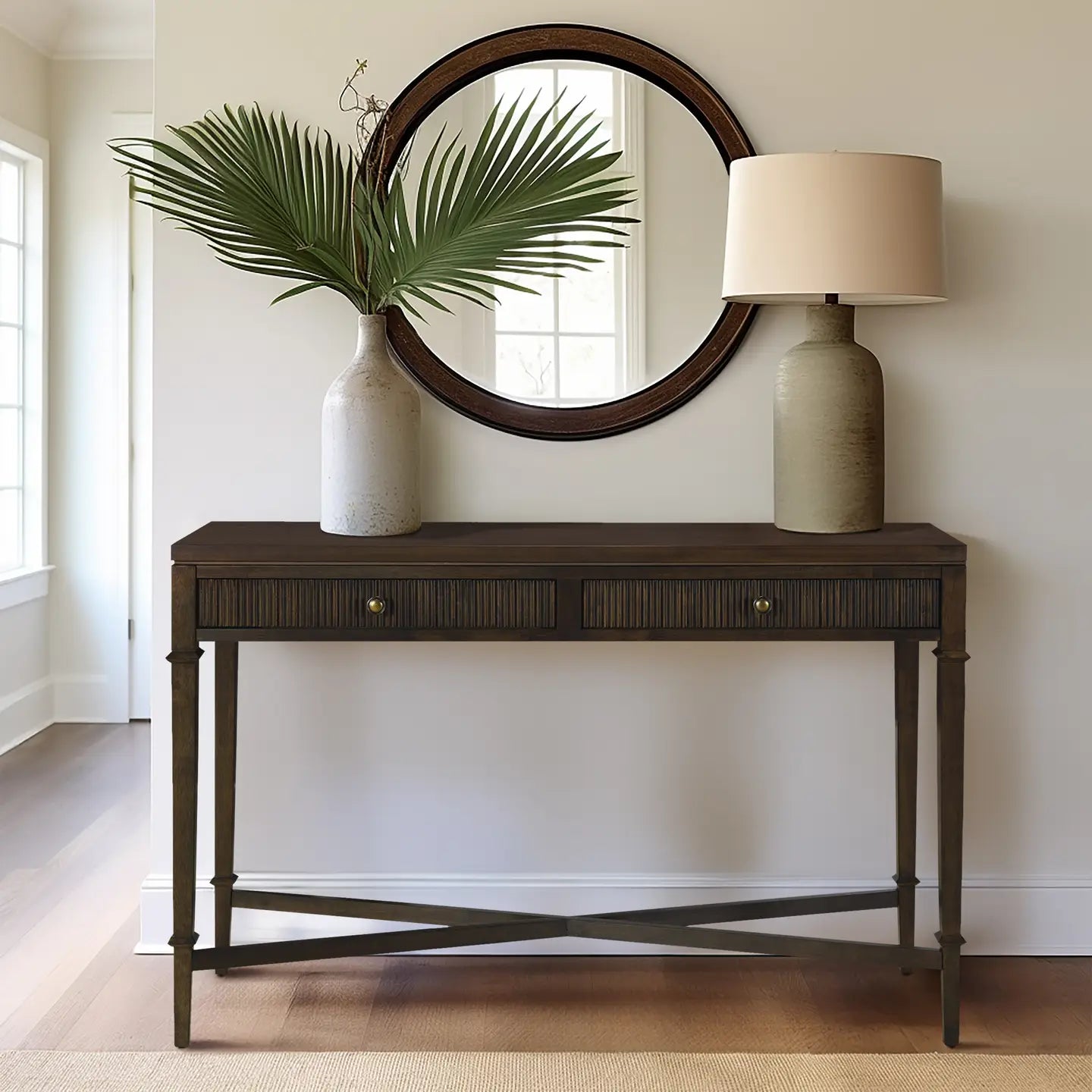 FLUTED 2-DRAWER CONSOLE TABLE