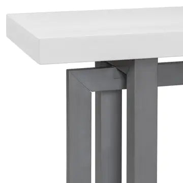 CONTEMPORARY WOOD CONSOLE TABLE - WHITE