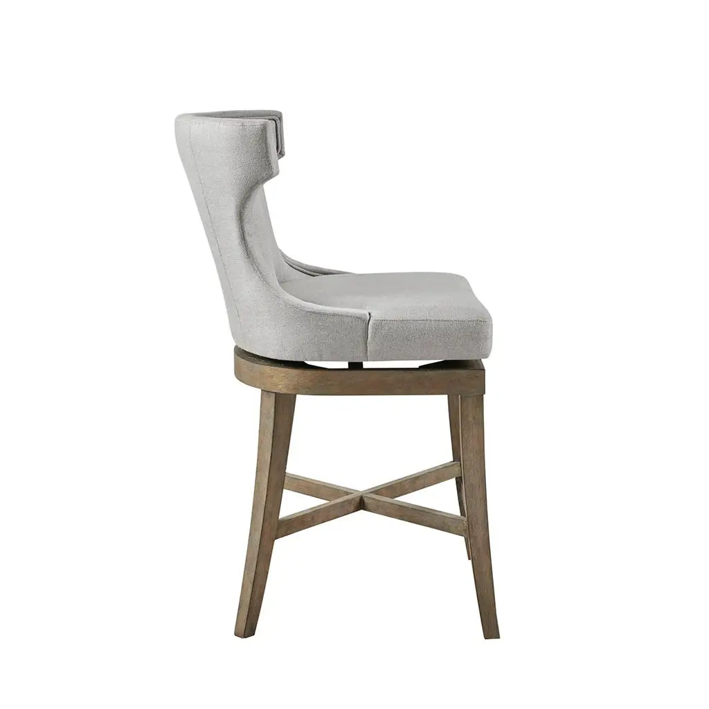 WYNNE WINGBACK SWIVEL COUNTER STOOL, GREY