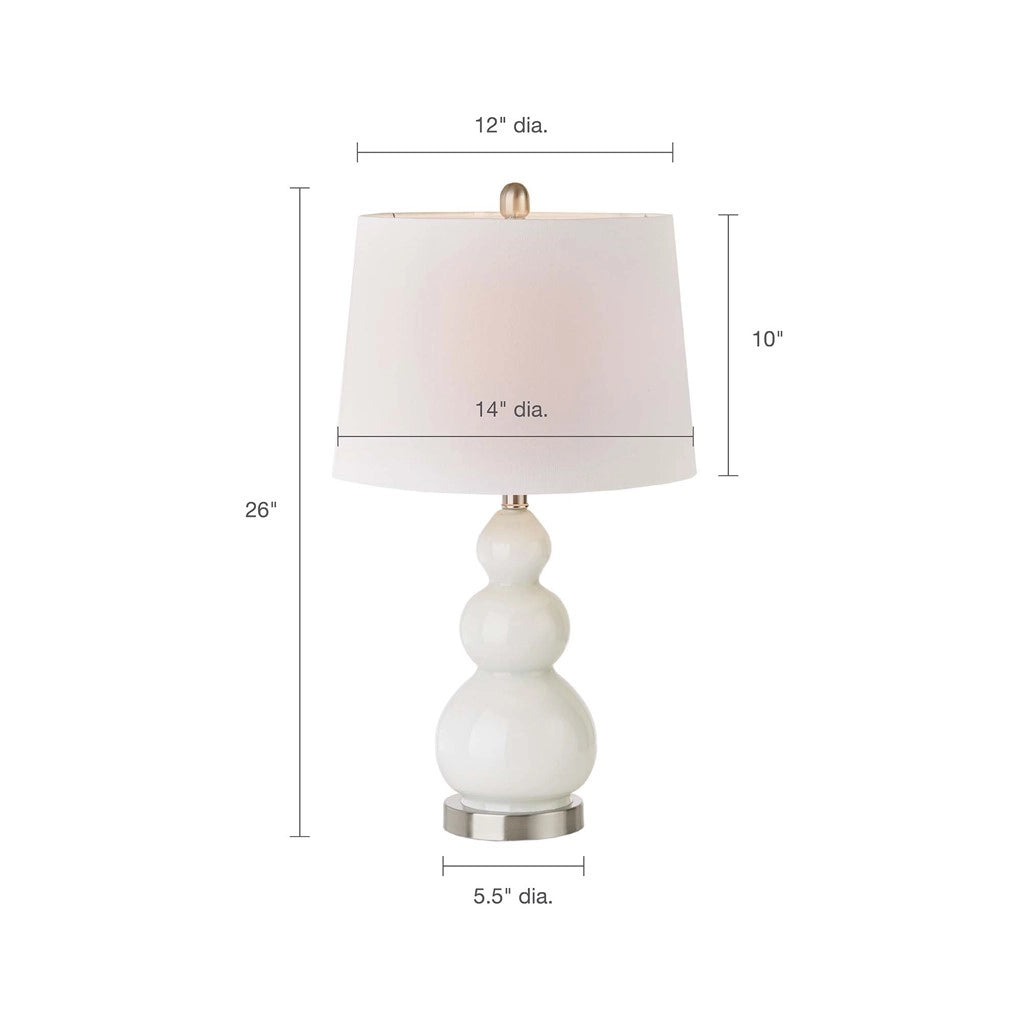 HARMONY WHITE TABLE LAMPS, (SET OF 2)