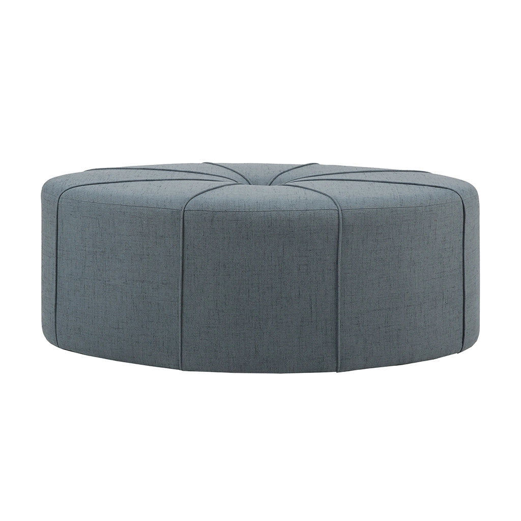 OVAL OVERSIZED OTTOMAN, BLUE