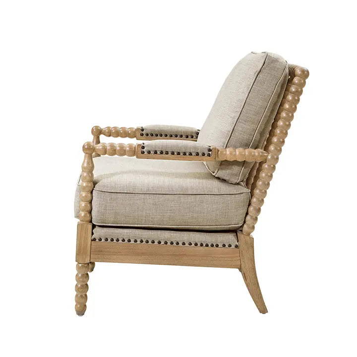 MEDINA ACCENT CHAIR, CREAM / NATURAL