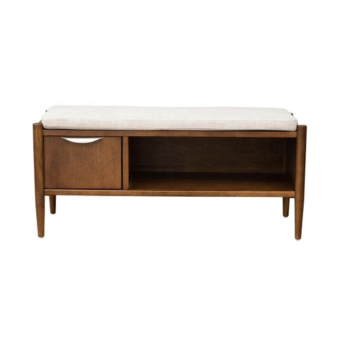 ACCENT BENCH W/ STORAGE, WALNUT