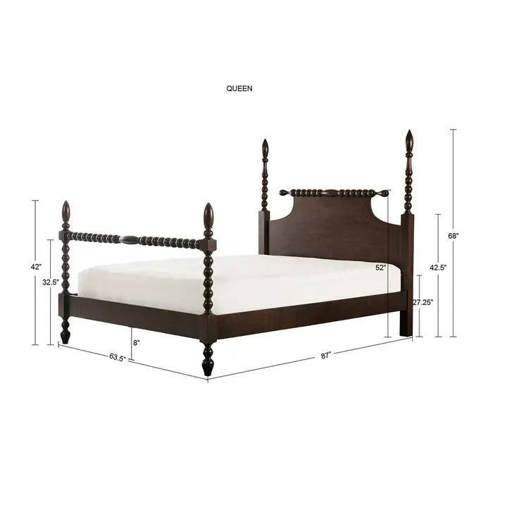 BOBBLE POST BED - MOROCCO BROWN