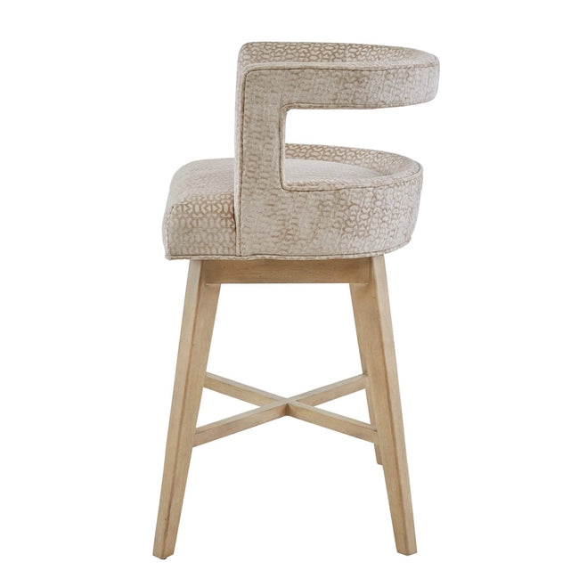 CASBAH UPHOLSTERED COUNTER STOOL, CREAM