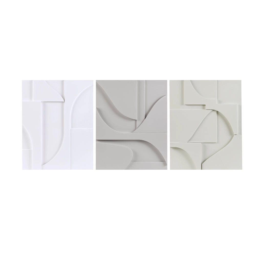 NEUTRAL GEOMETRIC WALL ART (SET OF 3)