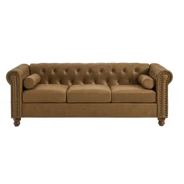 CHESTER UPHOLSTERED SOFA , BROWN