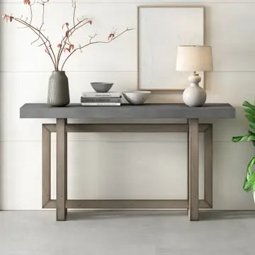 CONTEMPORARY WOOD CONSOLE TABLE - GREY