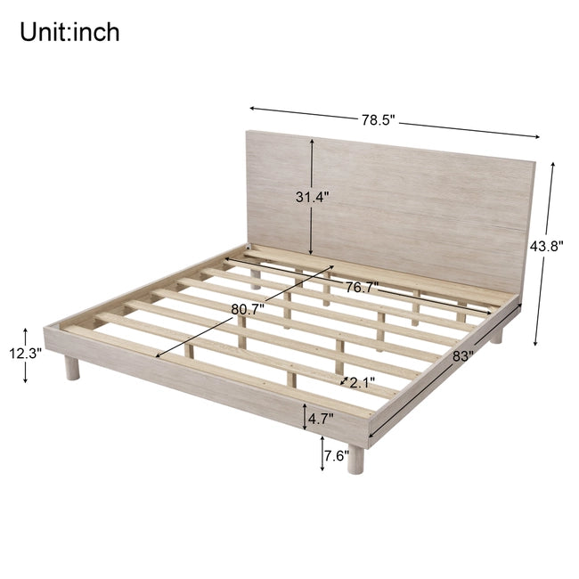 TRANQUIL WOODEN PLATFORM BED FRAME