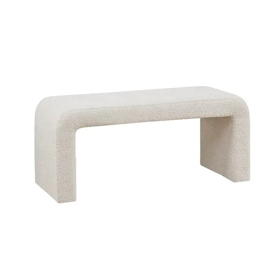 BOUCLE WATERFALL ACCENT BENCH