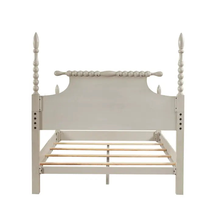 BOBBLE POST BED, CREAM