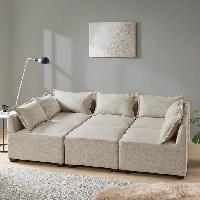 MODULAR SECTIONAL SOFA COLLECTION, LINEN GRAY