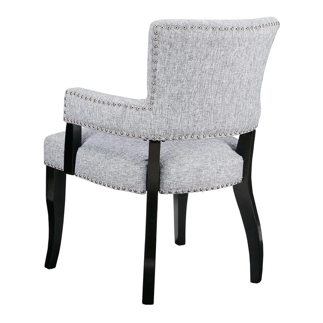 ARMED DINING CHAIR, GREY