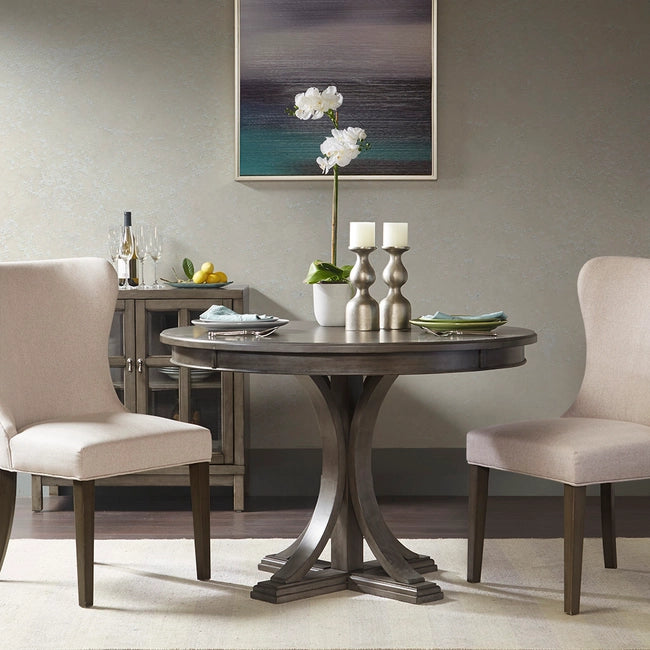 ATLAS ROUND DINING TABLE, SLATE GREY