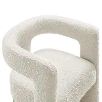 KAYLA BOUCLE ARM CHAIR - WHITE