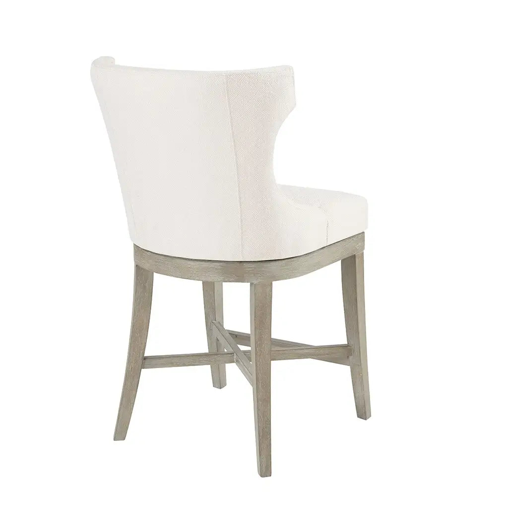 WYNNE WINGBACK SWIVEL COUNTER STOOL, CREAM / IVORY