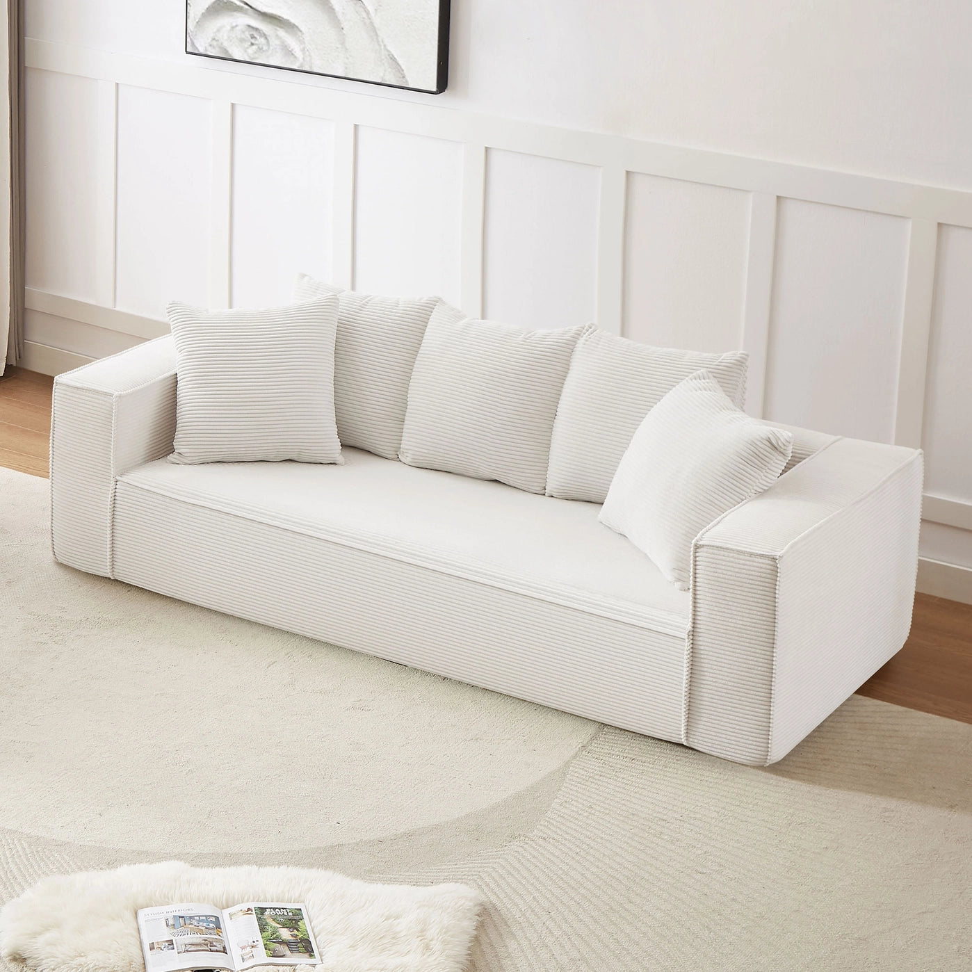 EVERWHITE CORDUROY SOFA