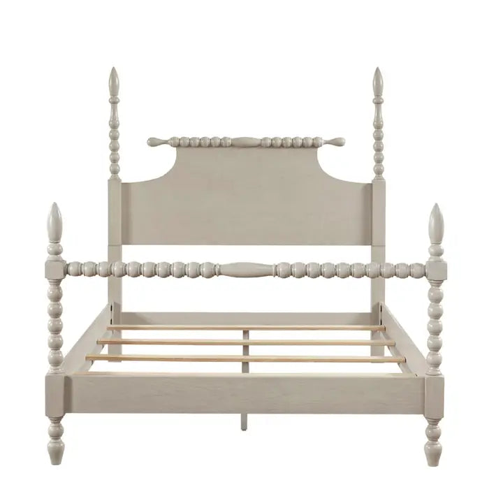 BOBBLE POST BED, CREAM