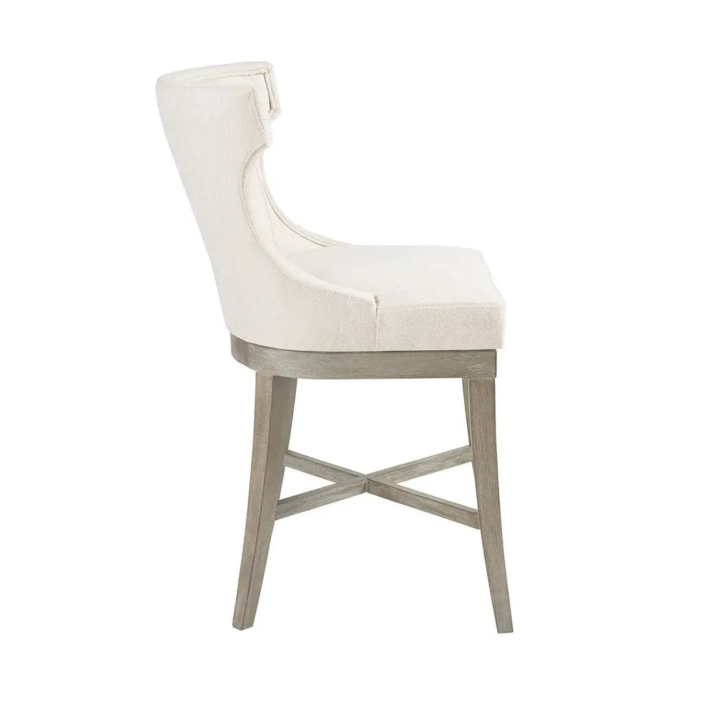 WYNNE WINGBACK SWIVEL COUNTER STOOL, CREAM / IVORY