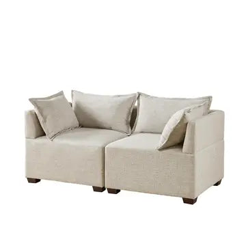 MODULAR SECTIONAL SOFA COLLECTION, LINEN GRAY