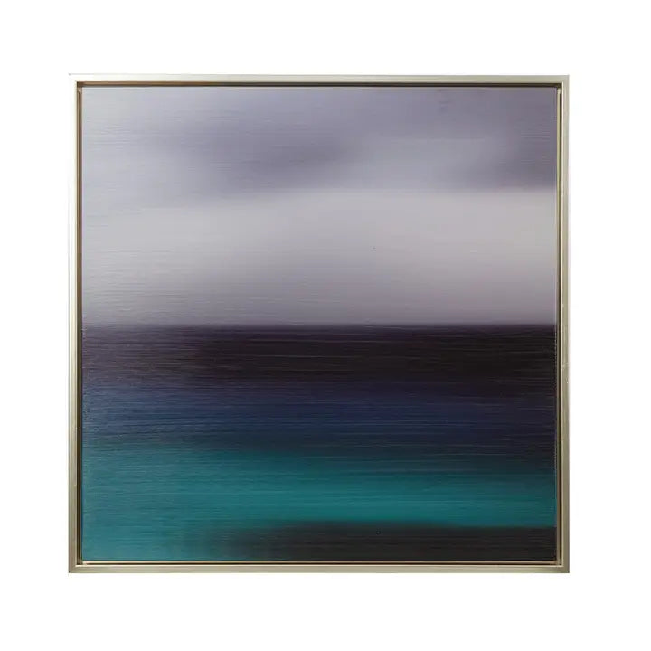 BLUE SEASCAPE FRAMED CANVAS WALL ART