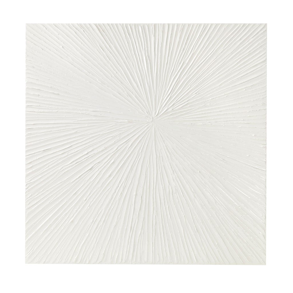 SUNBURST WALL ART, WHITE