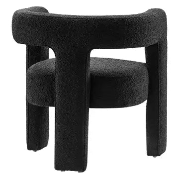 KAYLA BOUCLE ARM CHAIR - BLACK