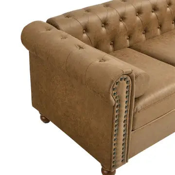 CHESTER UPHOLSTERED SOFA , BROWN