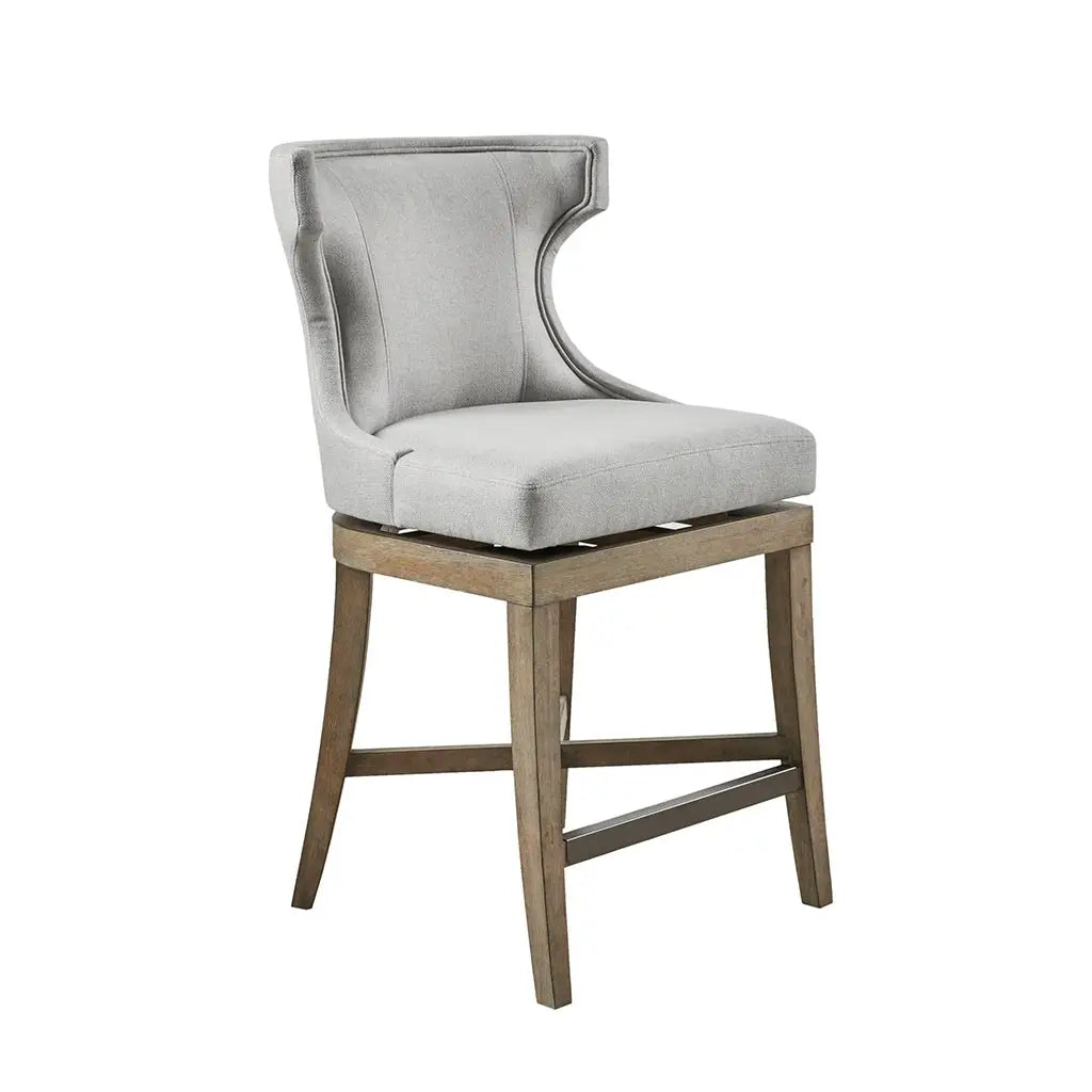 WYNNE WINGBACK SWIVEL COUNTER STOOL, GREY