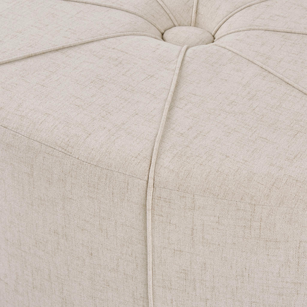 OVAL OVERSIZED OTTOMAN, BEIGE