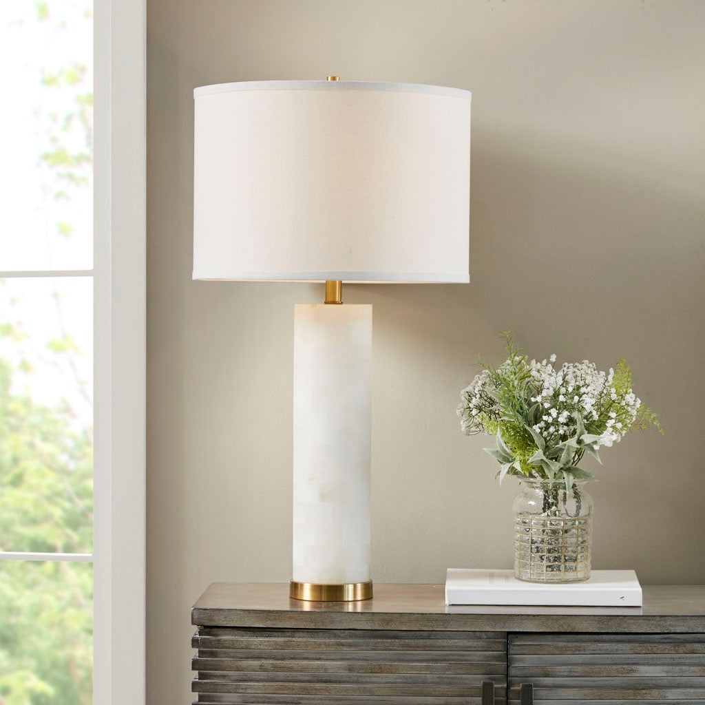 ALABASTER GOLD TABLE LAMP