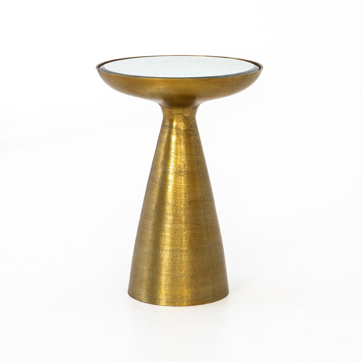 MARLOW MOD PEDESTAL TABLE - BRUSHED BRASS