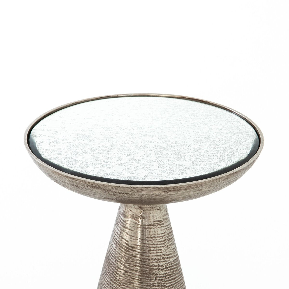 MARLOW MOD PEDESTAL TABLE - BRUSHED NICKEL