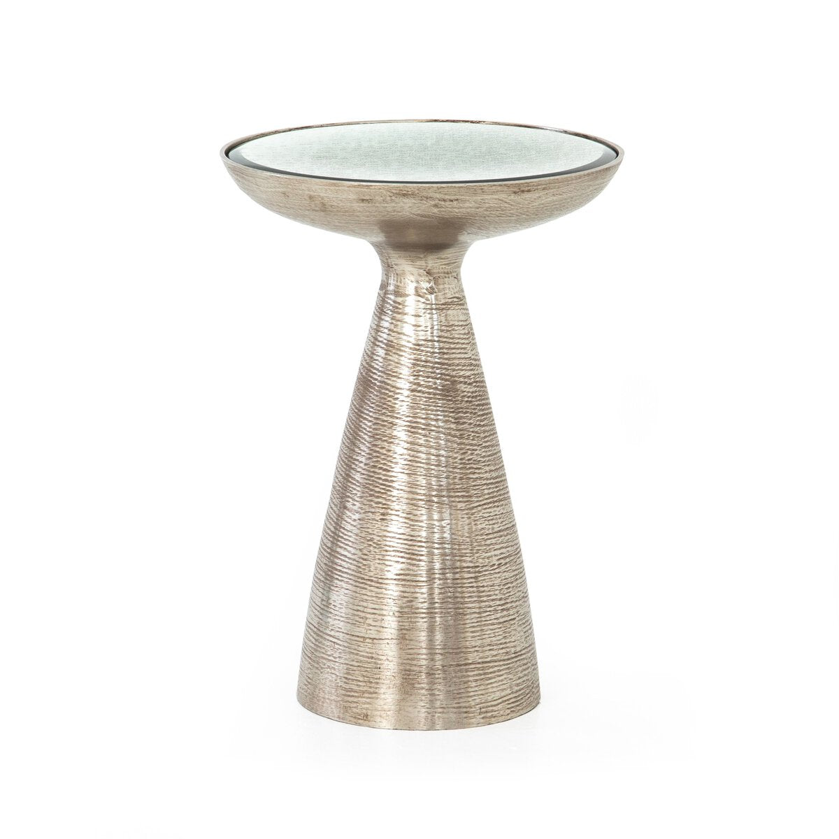 MARLOW MOD PEDESTAL TABLE - BRUSHED NICKEL